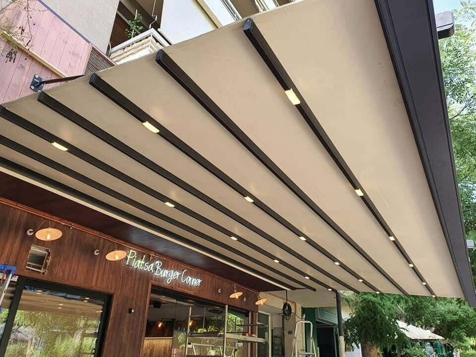 Έργο με κρεμαστή τεντοπέργκολα σε κατάστημα Πιάτσα Καλαμάκι, Αττική — φωτογραφία 7 από 7